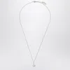Vivienne Westwood Platinum Orb Pendant Necklace With Crystal In Metallic