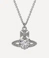 Vivienne Westwood Platinum-tone Ariella Pendant Necklace In Metallic