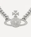 Vivienne Westwood Platinum-tone Neysa Pendant Necklace In Metallic