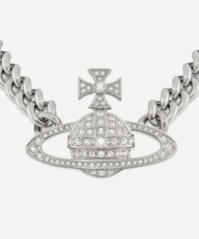 Vivienne Westwood Platinum-tone Neysa Pendant Necklace In Metallic