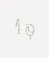 Vivienne Westwood Platinum-tone Ronda Hoop Earrings In Silver