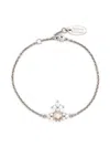Vivienne Westwood Feodora Bracelet In Platinum/white/creamrose