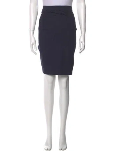 Pre-owned Vivienne Westwood Pleated Accents Knee-length Skirt In Blue