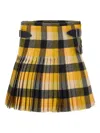 Vivienne Westwood Pleated Buckle Mini Skirt In Multi