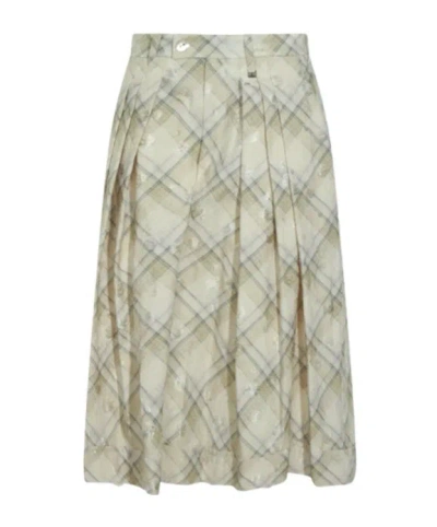 Vivienne Westwood Plaid-check Cropped Trousers In Green
