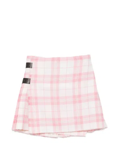 Vivienne Westwood Pleated Checked Mini Skirt In Multi