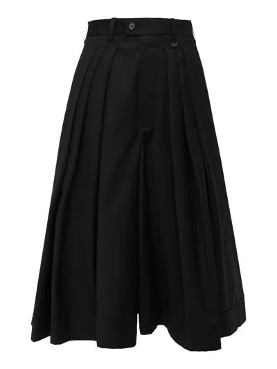 Vivienne Westwood Pleated Wide-leg Wool Trousers In Black