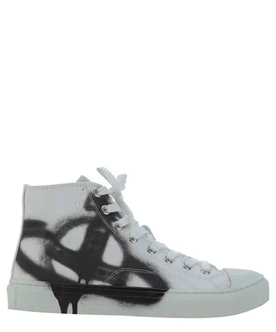 Vivienne Westwood Plimsoll High-top Sneakers In White