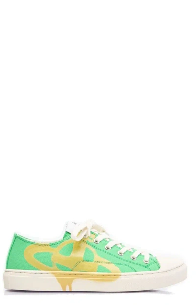 Vivienne Westwood Women Plimsoll Low Top 2.0 Trainers In Green