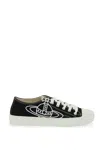 Vivienne Westwood Low Top Canvas Plimsoll Cotton Canvas Black 8-41 Women In Black