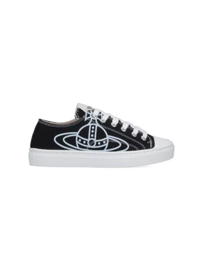 Vivienne Westwood "plimsoll" Low-top Sneakers In Black