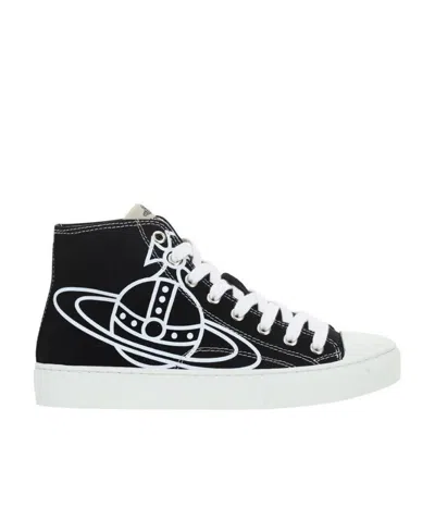VIVIENNE WESTWOOD VIVIENNE WESTWOOD PLIMSOLL ORB PRINTED HIGH-TOP SNEAKERS
