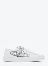 Vivienne Westwood Plimsoll Orb-print Canvas Sneakers In White
