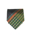 Vivienne Westwood Black & Multicolor Combat Tartan Tie In Green