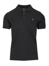 Vivienne Westwood Polo In Piquet Stampato   Uomo In Black