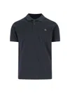 Vivienne Westwood Polo In Piquet Stampato   Uomo In Blue