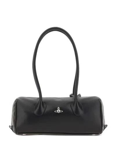 Vivienne Westwood Polly Bowling Bag Shoulder Bag In Black