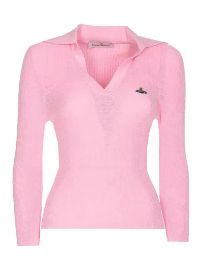 Vivienne Westwood Pink Marina Polo In Blue