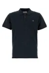 Vivienne Westwood Polo In Piquet Stampato   Uomo In Blue