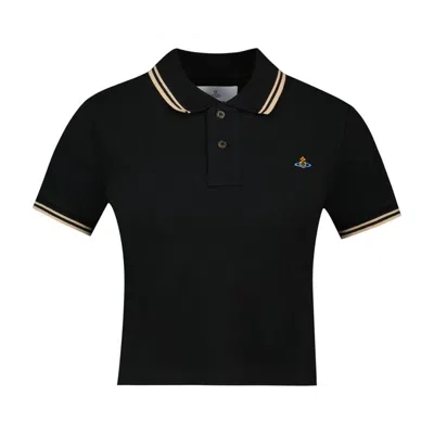 Vivienne Westwood Mini Classic Polo Shirt With Orb Embroidery In Gray