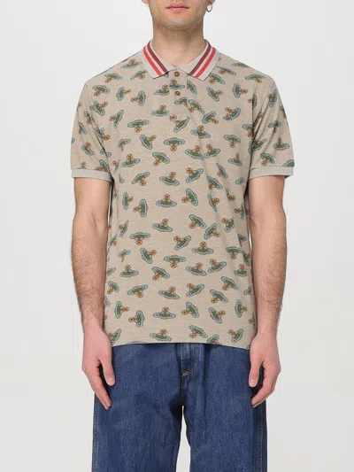 VIVIENNE WESTWOOD POLO SHIRT VIVIENNE WESTWOOD MEN COLOR SAND,G49474054