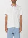 Vivienne Westwood White Polo Shirt With Contrasting Collar And Orb Logo Detail On The Front In Cotton Man In Weiss