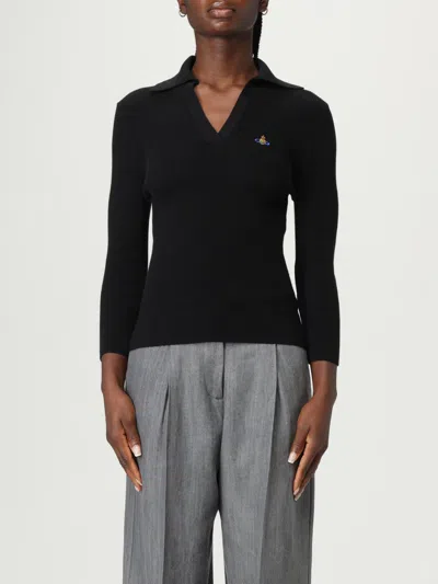 VIVIENNE WESTWOOD POLO SHIRT VIVIENNE WESTWOOD WOMAN COLOR BLACK,H18211002