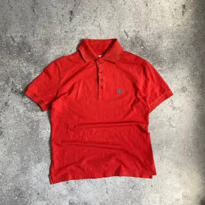 Pre-owned Vivienne Westwood Polo T Shirt Orb Logo In Orange