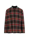 Vivienne Westwood Crewneck Sweater With Plaid Pattern And Button Detail In Brown