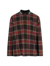 Vivienne Westwood Crewneck Sweater With Plaid Pattern And Button Detail In Brown