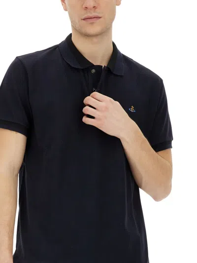 Vivienne Westwood Polo With Logo In Blue