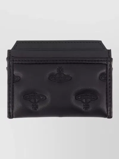 Vivienne Westwood Polyurethane Card Holder In Black