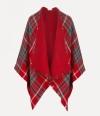 Vivienne Westwood Poncho Tartan Poncho Red Os-u Unisex In Red