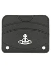 Vivienne Westwood Portacarte A Mezza Luna Con Logo Orb In Black