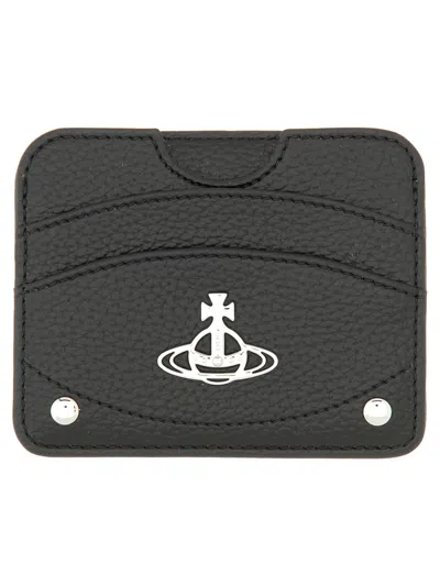 Vivienne Westwood Portacarte A Mezza Luna Con Logo "orb"