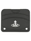 Vivienne Westwood Half Moon Card Holder Flat In Black