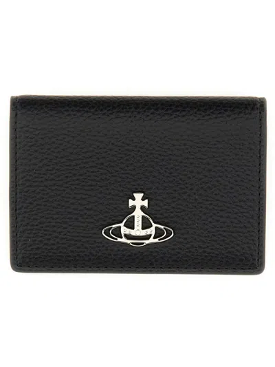 VIVIENNE WESTWOOD VIVIENNE WESTWOOD PORTACARTE CON LOGO UNISEX