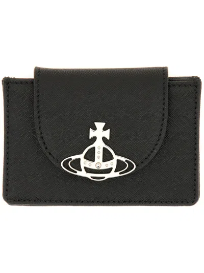 Vivienne Westwood Portacarte "flap" In Blue
