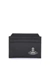 Vivienne Westwood Orbit Card Holder In Black