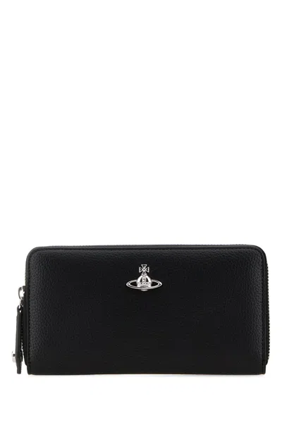Vivienne Westwood Black Synthetic Leather Wallet
