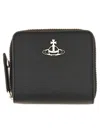 Vivienne Westwood Medium Zippered Wallet In Black