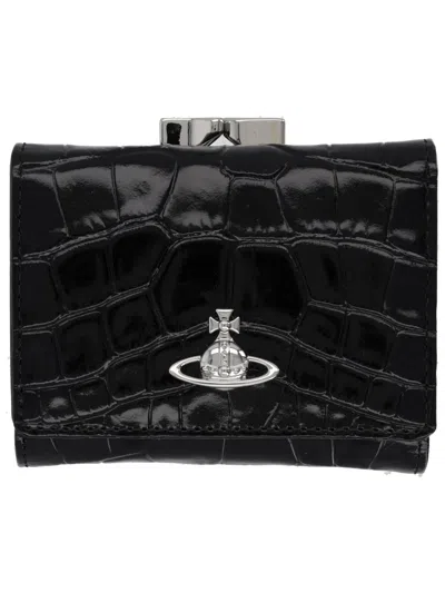 Vivienne Westwood Portafoglio Small Frame In Black