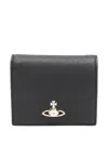 Vivienne Westwood Snap Closure Bi-fold Wallet In Black
