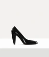 Vivienne Westwood Power Court Shoe Hi Shine Leather Black 6-39 Women In Black