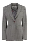 Vivienne Westwood Prince Of Wales Checked Jacket In Gray