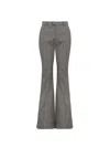 Vivienne Westwood Prince Of Wales Motif Flared Trousers In Gray