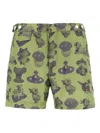 Vivienne Westwood Green Figurines Classic Swim Shorts In Green