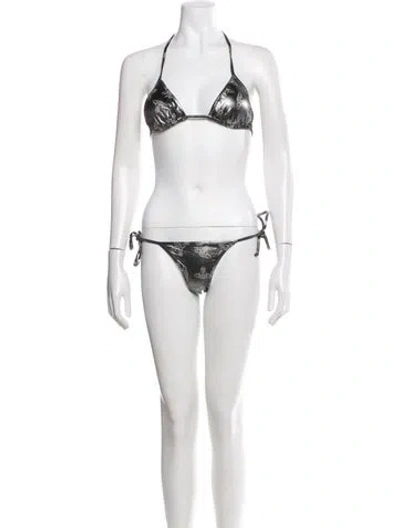 Pre-owned Vivienne Westwood Printed Bikini In White