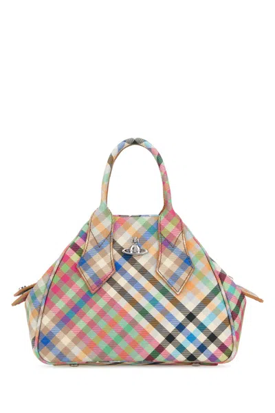 Vivienne Westwood Printed Canvas Small Yasmine Handbag In Multi