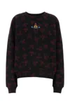 Vivienne Westwood Oversize Crew Neck Sweatshirt With Graphic Print In Black